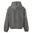 Louis Vuitton All-Over Monogram Jacquard Zip-Up Hooded Denim Jacket