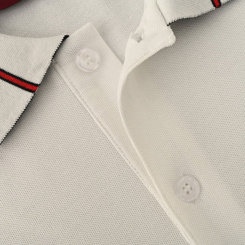 GUCCI Ribbed Jacquard Short-Sleeve Polo Shirt