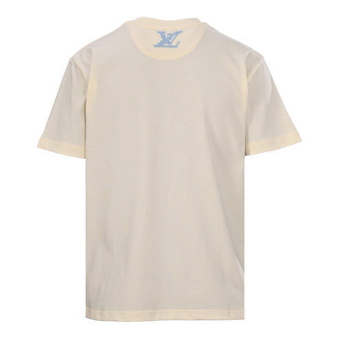 Louis Vuitton Blue Short-Sleeve T-Shirt with Knitted Embroidery
