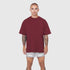 0824. Supima® Oversized Tee - Crimson