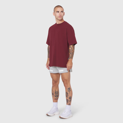 0824. Supima® Oversized Tee - Crimson