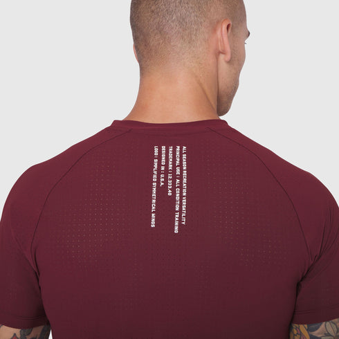 0948. Laser-Vent™ Established Tee - Crimson