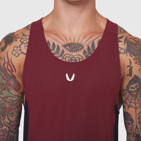 0949. Laser-Vent™ Singlet Tank - Crimson/Black