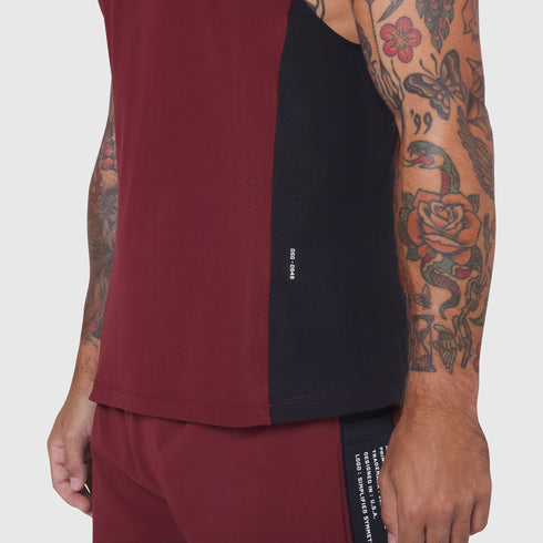 0949. Laser-Vent™ Singlet Tank - Crimson/Black