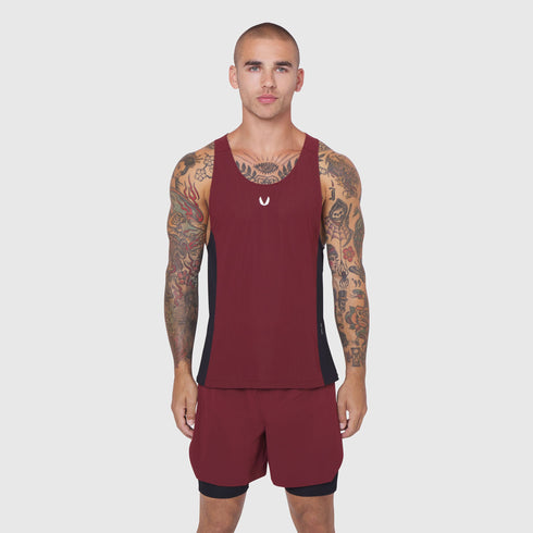 0949. Laser-Vent™ Singlet Tank - Crimson/Black