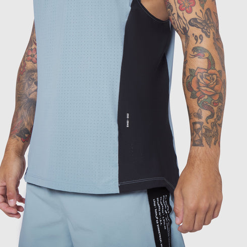 0949. Laser-Vent™ Singlet Tank - Light Sky/Black
