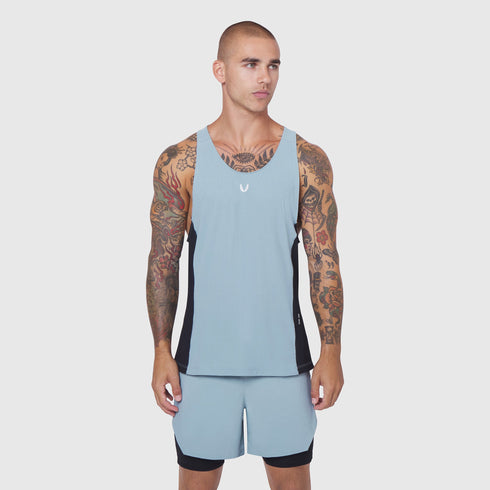 0949. Laser-Vent™ Singlet Tank - Light Sky/Black