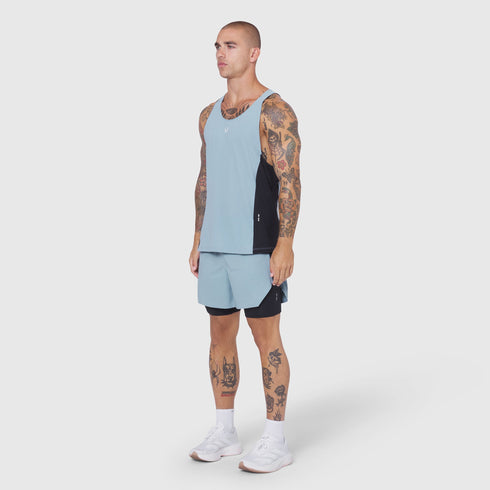 0949. Laser-Vent™ Singlet Tank - Light Sky/Black