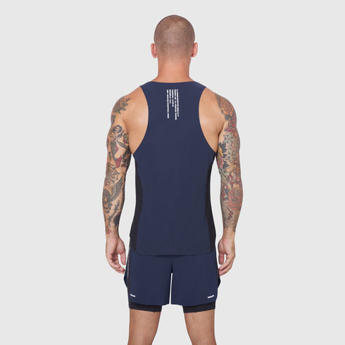 0949. Laser-Vent™ Singlet Tank - Navy/Black