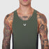 0949. Laser-Vent™ Singlet Tank - Olive/Black