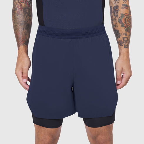 0953. Aerotex™ Hybrid Liner Short - Navy/Black