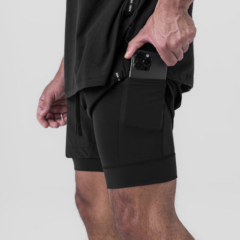0865. Tetra-Lite® 5" Liner Short - Black "Wings"/Black