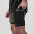 0865. Tetra-Lite® 5" Liner Short - Olive "Wings"/Black