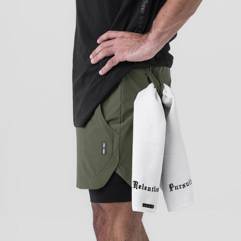 0865. Tetra-Lite® 5" Liner Short - Olive "Wings"/Black