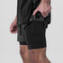 0865. Tetra-Lite® 5" Liner Short - Space Grey "Wings"/Black