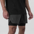 0865. Tetra-Lite® 5" Liner Short - Space Grey "Wings"/Black