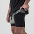0865. Tetra-Lite® 5" Liner Short - Sage "Wings"/Black