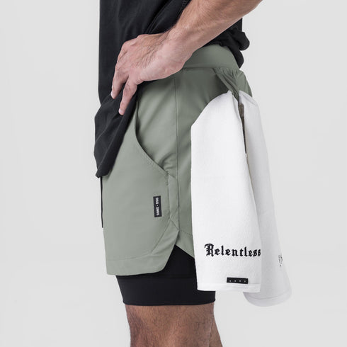 0865. Tetra-Lite® 5" Liner Short - Sage "Wings"/Black