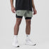 0865. Tetra-Lite® 5" Liner Short - Sage "Wings"/Black