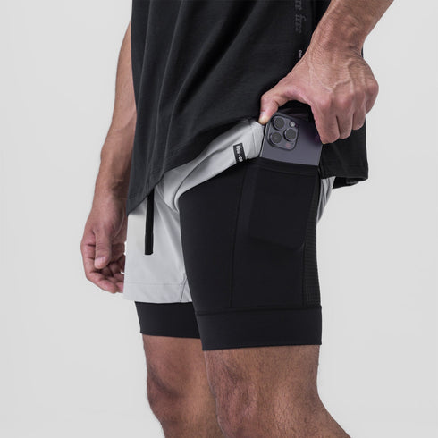 0865. Tetra-Lite® 5" Liner Short - Slate Grey "Wings"/Black