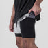 0865. Tetra-Lite® 5" Liner Short - Slate Grey "Wings"/Black