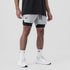 0865. Tetra-Lite® 5" Liner Short - Slate Grey "Wings"/Black