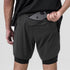 0866. Tetra-Lite® 7" Liner Short - Space Grey "ASRV"/Black
