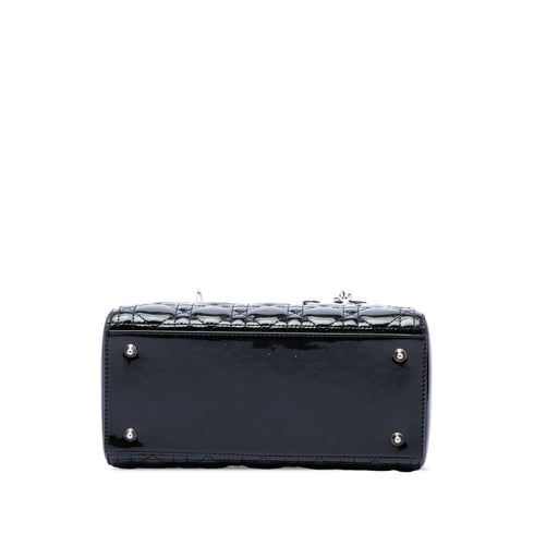 Lady Dior Bag Cannage Quilt Patent Medium