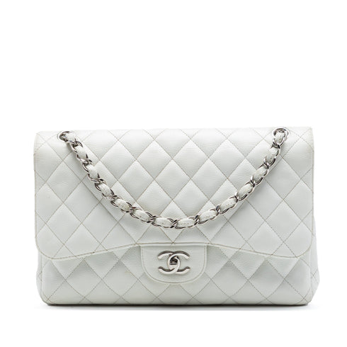 Classic Double Flap Bag Quilted Caviar Jumbo