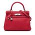 Kelly Handbag Red Togo with Palladium Hardware 28