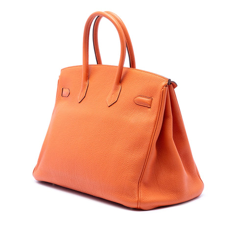 Birkin Handbag Orange Togo with Gold Hardware 35