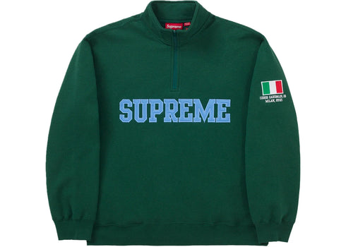 Supreme Milan Shop Flag Half Zip Pullover Green