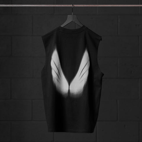 0807. Tech Essential™ Relaxed Cutoff - Black "Signal Lost"
