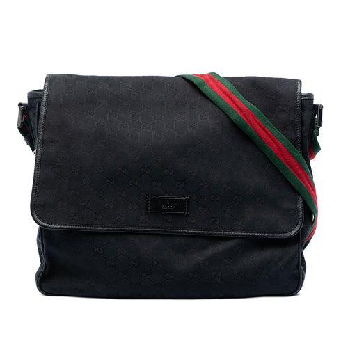 Web Strap Flap Messenger GG Canvas Medium