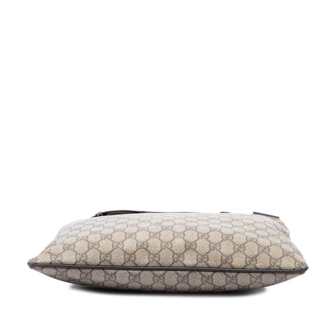 Zip Top Messenger Bag GG Coated Canvas Large