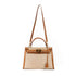 Kelly Handbag Toile and and Brown Courchevel with Gold Hardware 32
