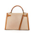 Kelly Handbag Toile and and Brown Courchevel with Gold Hardware 32