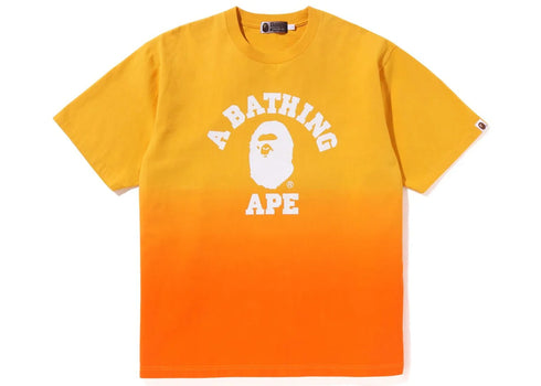 BAPE College Gradation Relaxed Fit Tee Orange