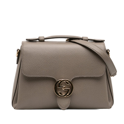 Interlocking Top Handle Bag (Outlet) Leather Medium