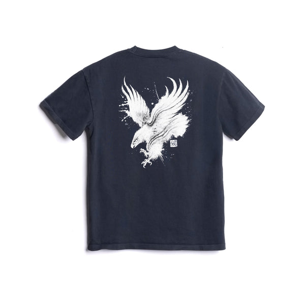 0576. LE Cotton Tee - Navy "Eagle"