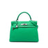 Kelly Handbag Green Togo with Palladium Hardware 32