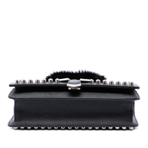 Karlito Wallet on Chain Studded Printed Leather