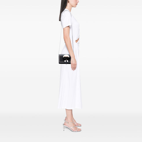 Karlito Wallet on Chain Studded Printed Leather