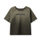 1114. Vintage Raw Hem Pump Cover - Olive Sun Fade