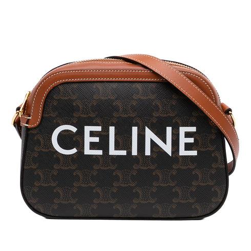 Logo Camera Bag Triomphe Coated Canvas Small