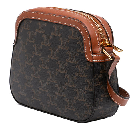 Logo Camera Bag Triomphe Coated Canvas Small