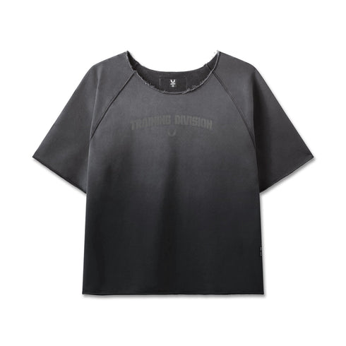 1114. Vintage Raw Hem Pump Cover - Black Sun Fade