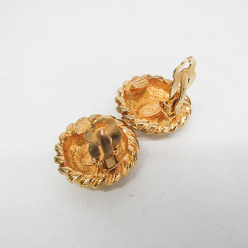 CC Logo Clip-On Earrings Metal Gold-Tone Metal
