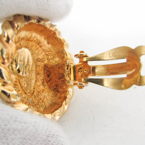 CC Logo Clip-On Earrings Metal Gold-Tone Metal