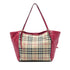 Canterbury Tote Horseferry Check Canvas and Leather Small